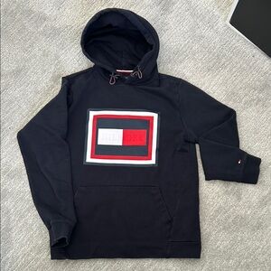 Tommy Hilfiger Black Hoodie with Logo